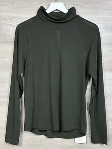 Lululemon Breathe-A-Wool Long Sleeve Size 10 Dark Olive DKOV 25682 - Picture 1 of 5