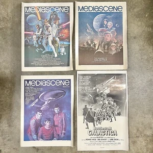 MEDIASCENE MAGAZINE #30 Star Wars #31 Star Trek Battlestar Galactica Poster VTG - Picture 1 of 24
