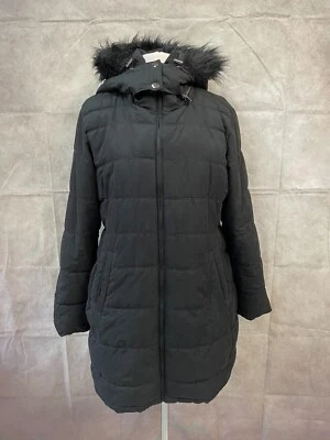 Old Navy Women's Black Zipper Front Hooded Jacket Coat Size L Large - Image 1 of 4