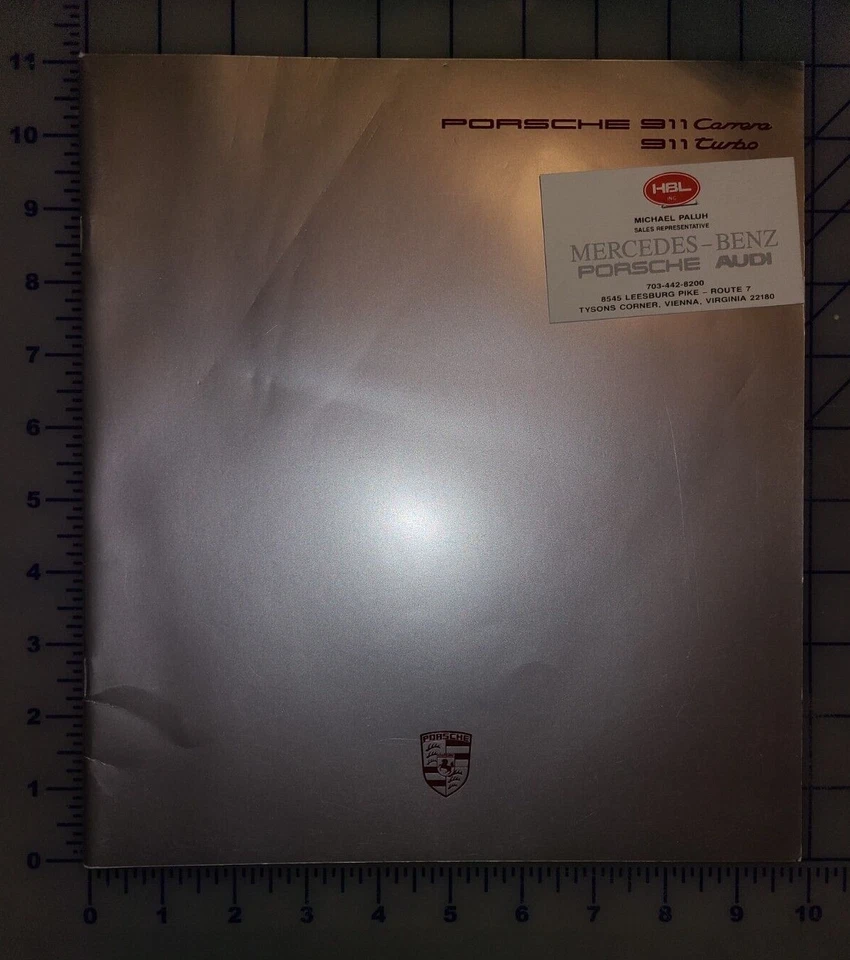 Porsche Folleto 911 Carrera 911 Turbo 1988 Foto 1 de 1