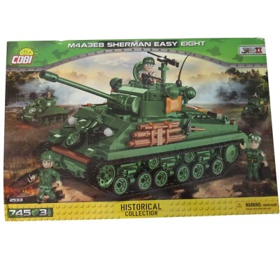 COBI Historical Collection M4A3E8 Sherman Easy Eight Building # 2533 NEW DMG PKG - Image 1 of 4