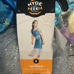 Target Hyde & Eek Kids Mermaid Costume Size Small S (4-7) Blue Dress Headband - Picture 1 of 3