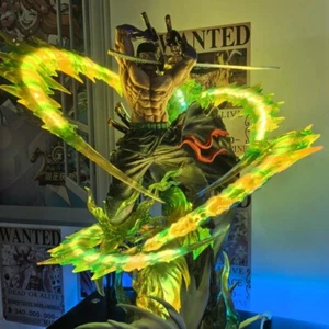 One Piece Anime 30cm Roronoa Zoro LED Light Figure Model Collectible Statue - Picture 1 of 6