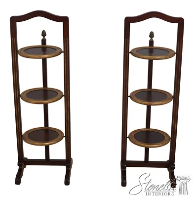 L64950EC: Par de soportes para magdalenas de caoba estilo francés de 3 niveles Foto 1 de 4