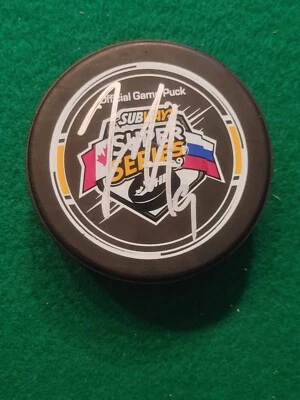 Tyler Seguin Firmado Autografiado Serie Subway Puck Certificado JSA Foto 1 de 3