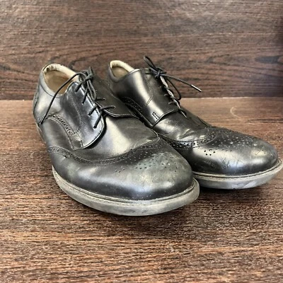 Sapato Masculino Johnston Murphy Couro Ponta de Asa Preto Tamanho 12 EUA 20-1865 - Imagem 1 de 4