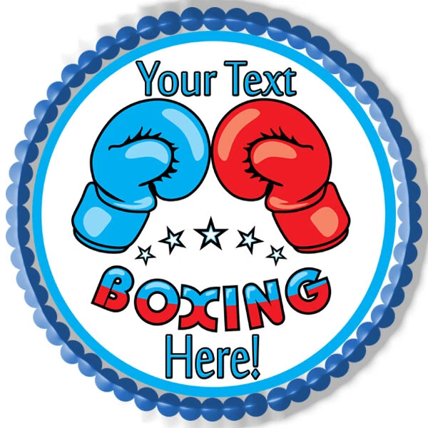 Guantes de Boxeo - Comestible Topper de Pasteles O Cupcakes Topper, Decoración Foto 1 de 1