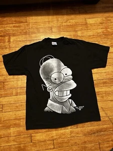 The Simpsons 1994 Promo Shirt Homer Head Backstage Pass Black XL Hanes Vintage - Picture 1 of 4