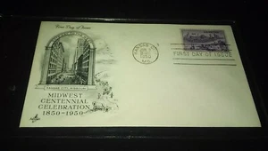 1950 MIDWEST CENTENNIAL FDC First Day Cover Stamp US Postage Gateway to the West - Picture 1 of 2