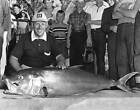 Man Kneels Next To Alamaco Jack In Florida 1960 Old Fishing Photo