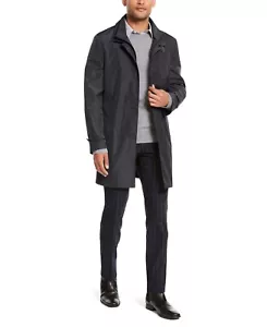 Calvin Klein Men's Munson Slim-Fit Modern Raincoat - Charcoal Gray SIze 38S $395 - Picture 1 of 1