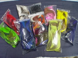 WHITETAIL DEER BUCKTAIL PIECES HAIR (1/4 LB Dyed Tails SECTIONS ) Fly Tying Jigs - Picture 1 of 14