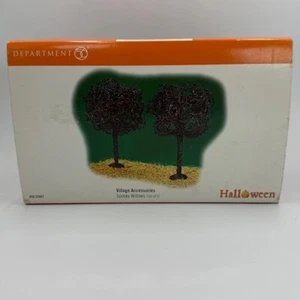 DEPT 56 Halloween Spooky Willows Dorf Zubehör schwarz lila Glitzer NEU - Bild 1 von 4