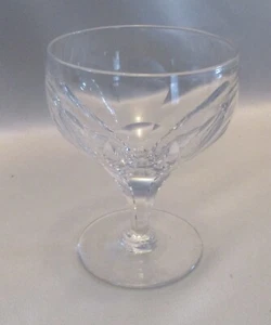 Pair Thomas Webb England Royal Yacht Champagne/Sherbet Crystal Eight Panels H.B. - Picture 1 of 11