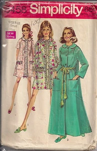 Vintage Misses' and Women's Robe in Two Lengths Sewing Pattern S8458 Size 8-10 - Picture 1 of 1
