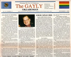 THE GAYLY OKLAHOMAN Gay & Lesbian Newspaper September 1 1998 Jim Pemberton - Foto 1 di 2
