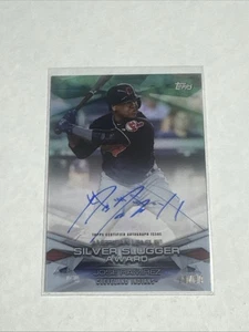 2018 Topps Silver Slugger Jose Ramirez 28/99 ON CARD DOUBLE AUTO ERROR #MLBAA-JR - Picture 1 of 2