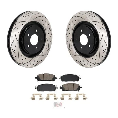 Front Cross Drilled Slotted Rotors for Nissan Pathfinder ARIYA 2022-2023 oe8K - Image 1 of 4