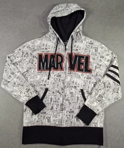 MARVEL Hoodie M Medium Black White Mens Graphic Comic Book Universal Studios - Picture 1 of 14