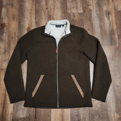 Chaqueta de bombardero verde con cremallera completa forrada de lana forrada de piel polar grande Marmot para hombre Foto 1 de 4