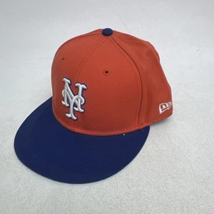 Cappello New Era 59FIFTY New York Mets arancione blu aderente 7 1/4 - Foto 1 di 8