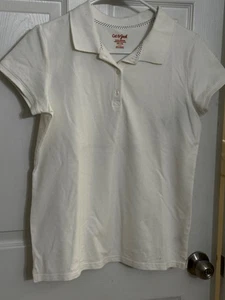 Cat And Jack School Uniform White Polo Shirt Girls XXL 18 and Women's S and M - Picture 1 of 1