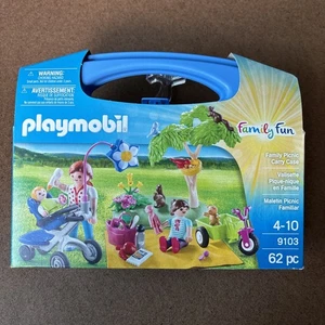 PLAYMOBIL 9103 FAMILY PICNIC WITH CARRY CASE “NEW / FACTORY SEALED” - Picture 1 of 10