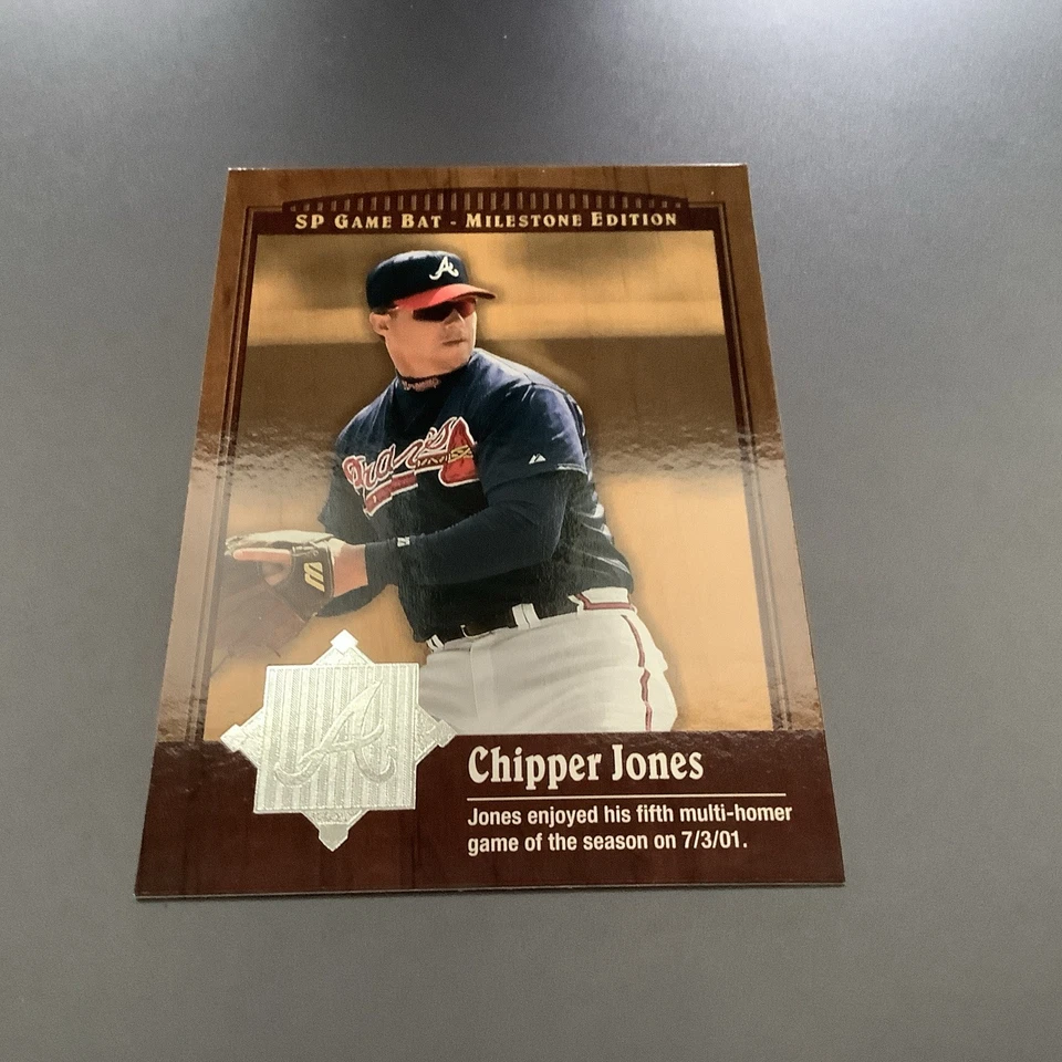 2001 SP Game Bat Edition Milestone - Chipper Jones #47 Braves NM - Image 1 of 2