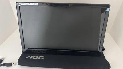AOC E1659FWU 15.6” USB 3.0 Portable LCD Monitor W/ Cable & Cover - Excellent - Image 1 of 4