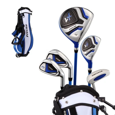 Juego de palos de golf Precise X7 para niños - edades 9-12, varillas de grafito, híbrido, putter, bolsa Foto 1 de 4