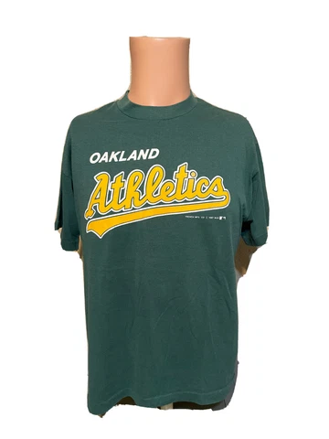 Vintage 1987 Oakland Athletics A’s Single Stitch Shirt Men’s TRENCH Size M-L Cover