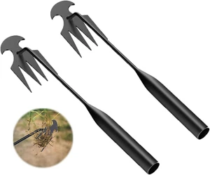 2Pcs Weed Puller Tool, Weeding Artifact Uprooting Steel Hand Weeder Tool for Gar - Picture 1 of 12