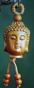 SAKYAMUNI BUDDHA Kopf Mahagoniholz Schlüsselanhänger Schlüsselring schöner Artikel Geschenk - Bild 1 von 4