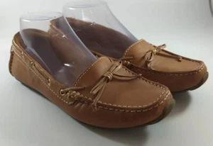 Clarks Dunbar Groove Cushion Plus Brown Leather driving Loafer Women's 8 - Picture 1 of 9
