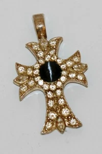 Hochwertiger Silber Kreuz Anhänger mit Kristallen. Unisex Anhänger. - Bild 1 von 4