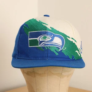 Vintage 90s Seattle Seahawks Logo Athletic Pro Line Splash Snapback Hat Cap NFL - Bild 1 von 13