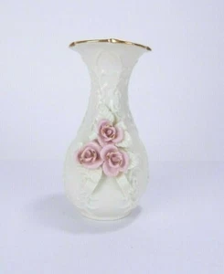 Floral Triple Rose Hand Painted Vase Made in China Chinese Vase Sculpture - Picture 1 of 8