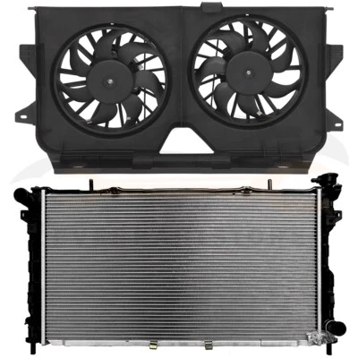 Kit de radiador e ventilador de refrigeração para 2005-2007 Dodge Grand Caravan 3.3L 2 peças motor - Imagem 1 de 4