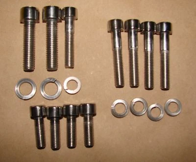 Juego de pernos de acero inoxidable con abrazadera de árbol triple Maico 1983 490 Foto 1 de 3