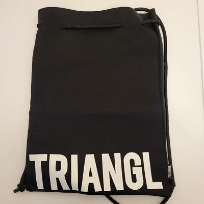 Triángulo Cordón Negro Neopreno Playa Bikini Traje de Baño Almacenamiento Mochila Bolso  Foto 1 de 4