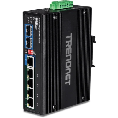 TRENDnet TI-UPG62 6-port hardened Industrial Gigabit Ultra PoE+ Switch - Image 1 of 4