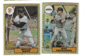 2022 Topps MOJO SILVER PACK MOJO WILLIE MAYS & MIKE YASTRZEMSKI GIANTS - Picture 1 of 1