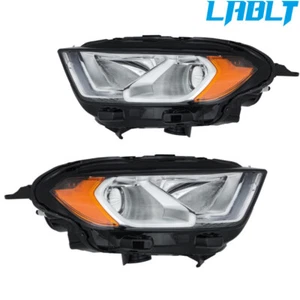 LABLT Headlight Right+Left Halogen LED DRL Chrome For 2018-2023 Ford EcoSport - Picture 1 of 13