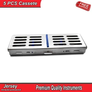Dental Hygiene Instruments Autoclave Cassette 5 PCS Sterilization Rack Tray Box - Picture 1 of 4
