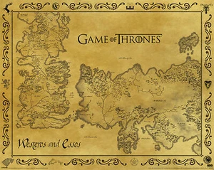 Game Of Thrones - Antique Map - Mini Poster - Größe 50x40 cm - Bild 1 von 11