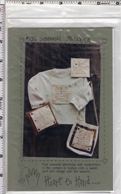 "Seasonal Stitches" ©1997 Heart to Hand Sewing Applique Pattern # 132 UNCUT - Image 1 of 4