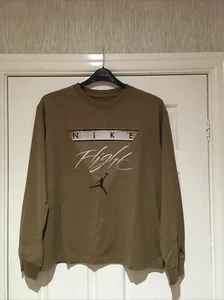 Womens Nike Air Jordan Flight Graphic LS T-Shirt Loose Fit Size Medium - Picture 1 of 6
