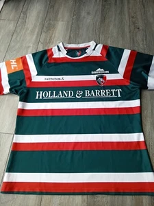 Leicester Tigers 2016/17 Home Rugby Shirt Kooga Short Sleeve Mens 2xl - Picture 1 of 6