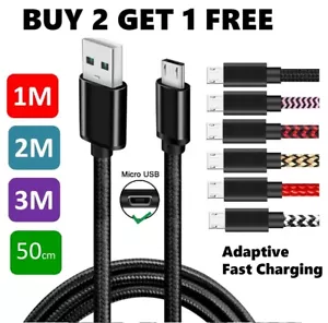 1M 2M 3M Micro USB Charging Cable Lead For Samsung Galaxy S6 Edge S5 S7 J8 J5 J7 - Picture 1 of 38