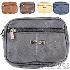 Men's / Ladies Leather Belt Bag / Purse (Black, Dark Brown, Tan, Beige, Blue)